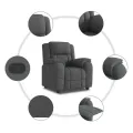 Fauteuil inclinable Gris foncé Tissu