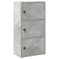 Bibliothèque gris béton 40x24x77 cm bois d'ingénierie