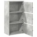 Bibliothèque gris béton 40x24x77 cm bois d'ingénierie