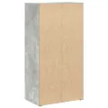 Bibliothèque gris béton 40x24x77 cm bois d'ingénierie