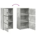 Bibliothèque gris béton 40x24x77 cm bois d'ingénierie