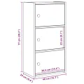 Bibliothèque vieux bois 40x24x77 cm bois d'ingénierie