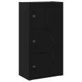 Bibliothèque chêne noir 40x24x77 cm bois d'ingénierie