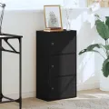 Bibliothèque chêne noir 40x24x77 cm bois d'ingénierie