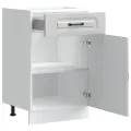 Armoire de cuisine Kalmar gris béton bois d'ingénierie