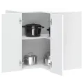 Armoire d'angle murale de cuisine Lucca blanc bois d'ingénierie
