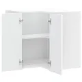 Armoire d'angle murale de cuisine Lucca blanc bois d'ingénierie