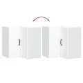 Armoire d'angle murale de cuisine Lucca blanc bois d'ingénierie
