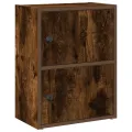 Bibliothèque chêne fumé 40x24x52 cm bois d'ingénierie