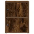 Bibliothèque chêne fumé 40x24x52 cm bois d'ingénierie