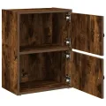 Bibliothèque chêne fumé 40x24x52 cm bois d'ingénierie