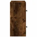 Bibliothèque chêne fumé 40x24x52 cm bois d'ingénierie