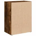 Bibliothèque chêne fumé 40x24x52 cm bois d'ingénierie