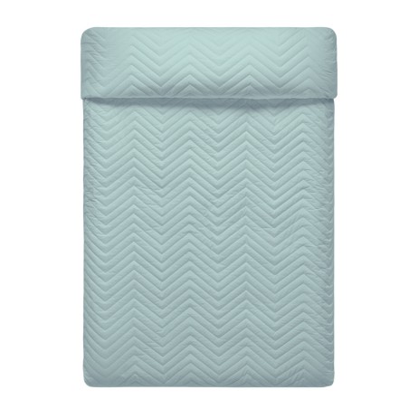 Trapunta Reversibile HappyFriday Basic Arista Blu Marino Menta 270 x 2