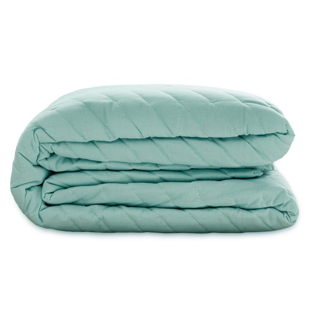 Omkeerbare sprei HappyFriday Basic Arista Marineblauw Munt 270 x 260 c