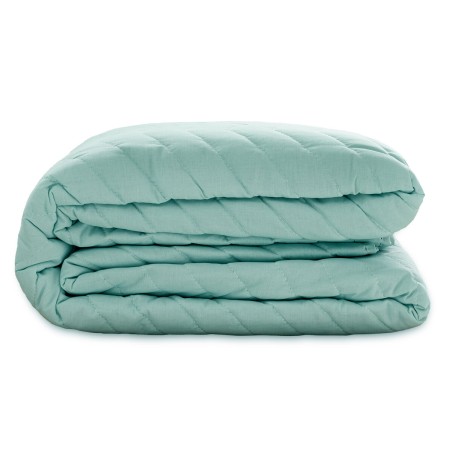 Omkeerbare sprei HappyFriday Basic Arista Marineblauw Munt 270 x 260 c