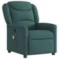 Fauteuil de massage inclinable Vert foncé Tissu