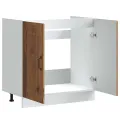 Meuble bas pour évier Kalmar noir 80x46x81,5 cm bois ingénierie
