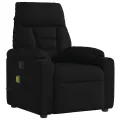Fauteuil de massage inclinable Noir Tissu