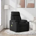Fauteuil de massage inclinable Noir Tissu