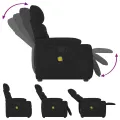 Fauteuil de massage inclinable Noir Tissu