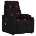 Fauteuil de massage inclinable Noir Tissu