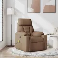 Fauteuil de massage inclinable Marron Tissu