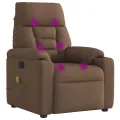 Fauteuil de massage inclinable Marron Tissu