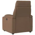 Fauteuil inclinable de massage électrique marron tissu