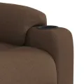 Fauteuil inclinable de massage électrique marron tissu