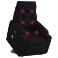 Fauteuil inclinable de massage électrique Noir Tissu