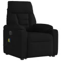 Fauteuil inclinable de massage électrique Noir Tissu