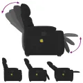 Fauteuil inclinable de massage électrique Noir Tissu