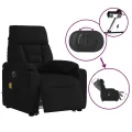 Fauteuil inclinable de massage électrique Noir Tissu
