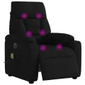 Fauteuil de massage inclinable électrique Noir Tissu