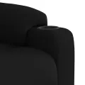 Fauteuil de massage inclinable électrique Noir Tissu