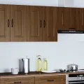 Armoire murale de cuisine Kalmar chêne marron bois d'ingénierie