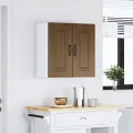 Armoire murale de cuisine Kalmar chêne marron bois d'ingénierie