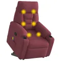 Fauteuil inclinable de massage Rouge bordeaux Tissu