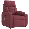 Fauteuil inclinable de massage Rouge bordeaux Tissu