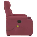 Fauteuil inclinable de massage Rouge bordeaux Tissu