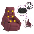 Fauteuil inclinable de massage Rouge bordeaux Tissu