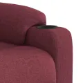 Fauteuil inclinable de massage Rouge bordeaux Tissu