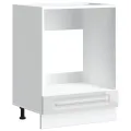 Armoire à four Kalmar blanc brillant bois d'ingénierie