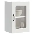 Armoire murale de cuisine avec porte en verre Kalmar blanc