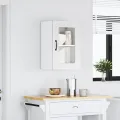 Armoire murale de cuisine avec porte en verre Kalmar blanc