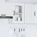 Armoire murale de cuisine avec porte en verre Kalmar blanc