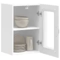 Armoire murale de cuisine avec porte en verre Kalmar blanc