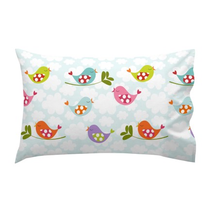 Set di Lenzuola per Culla HappyFriday Mr Fox Little Birds Multicolore 2