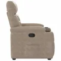 Fauteuil inclinable taupe tissu microfibre